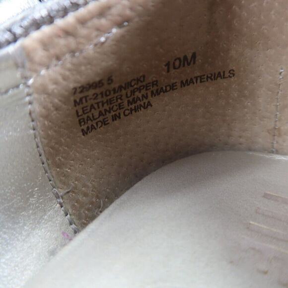 Me Too Shoes Womens 10 Ballet Flats Fashion Slip On Metallic Leather Bow Nicki - Picture 8 of 15